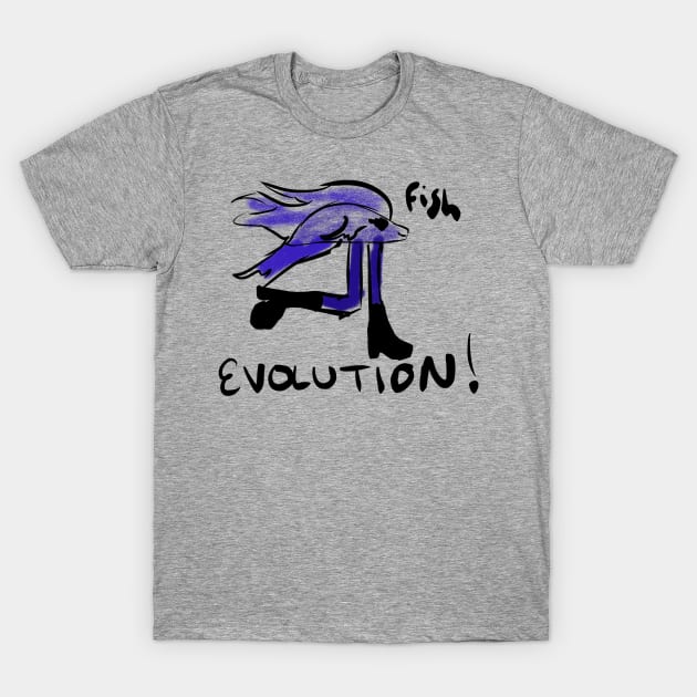 Fish Evolution T-Shirt by Electric Mermaid